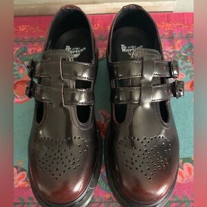 Dr. Martens Burgundy Flats